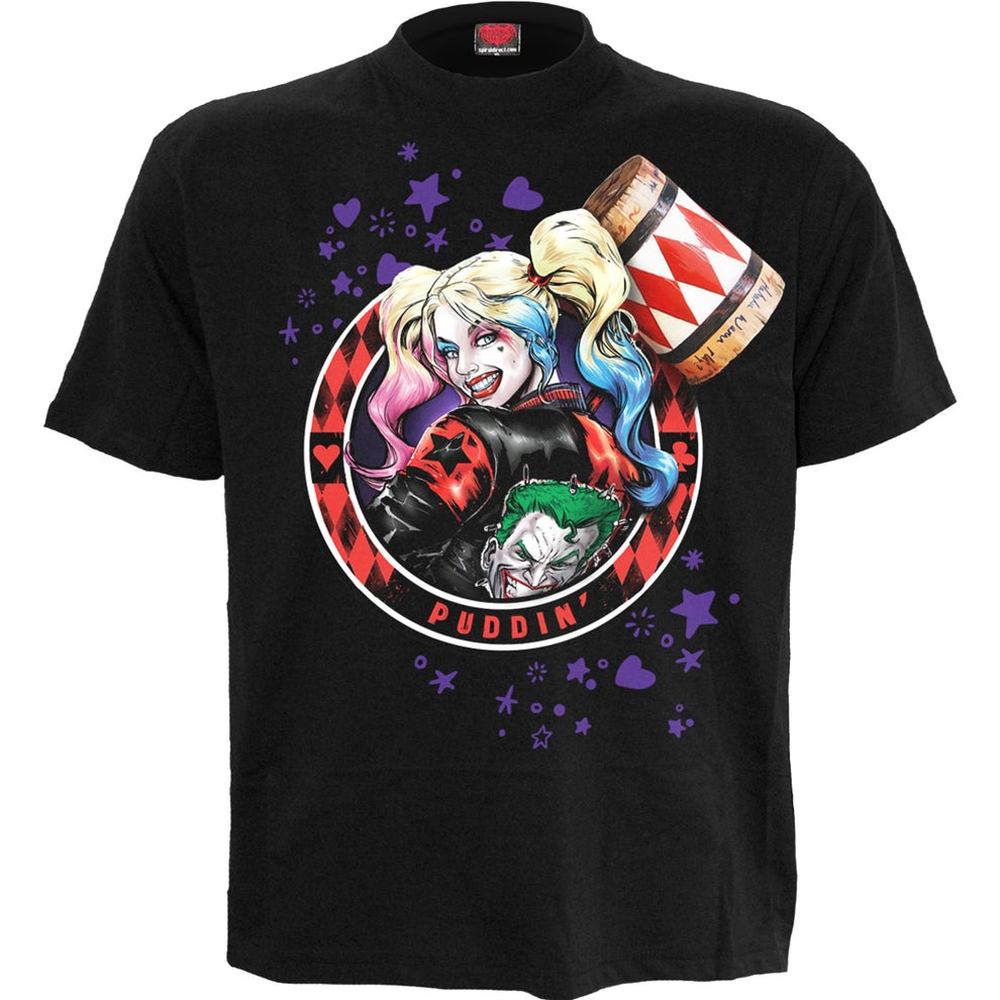 Spiral Harley Quinn - Harley Quinn - Puddin' Herren T-Shirt - Schwarz